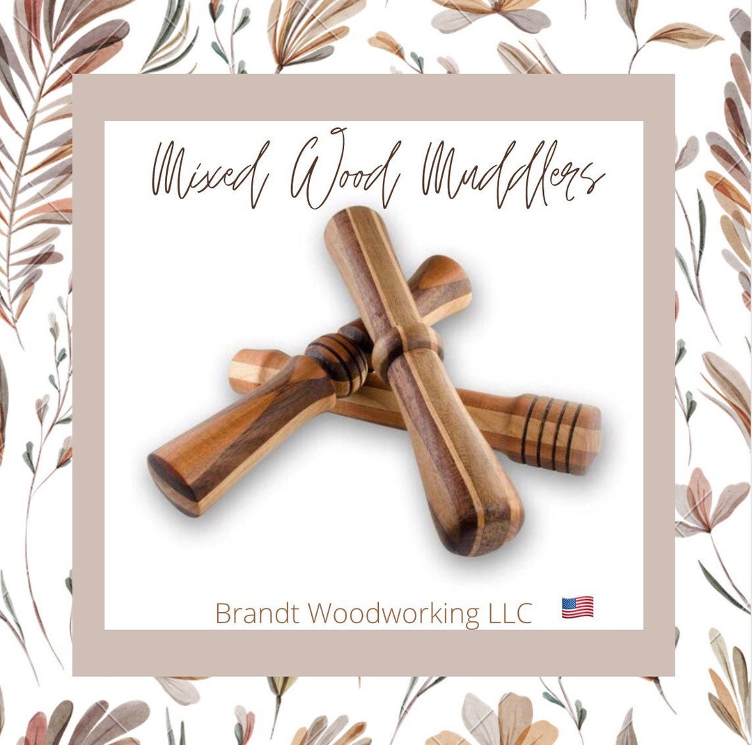 Muddlers Solid & Mixed Wood Hand Turned Etsy