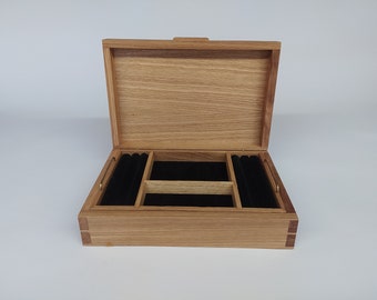 Handmade Jewellery Box Dovetailed Oak Jewelry Storage Box Jewelry Organizer