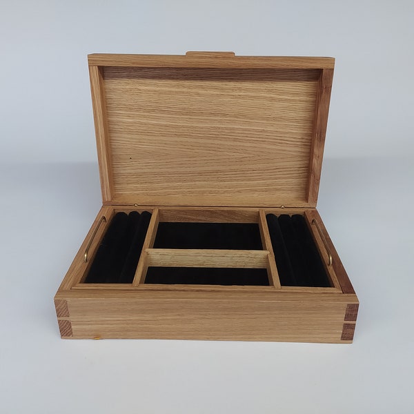 Handmade Jewellery Box Dovetailed Oak Jewelry Storage Box Jewelry Organizer