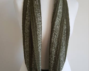 Handmade CrocheT Infinity Scarf, Crochet Cowl, Warm Scarf, Gift, Present