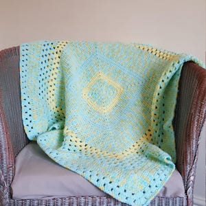 Handmade Crochet Baby Blanket, Crochet Afghan, Crochet Lap Blanket, Baby Shower, Baby Gift image 5