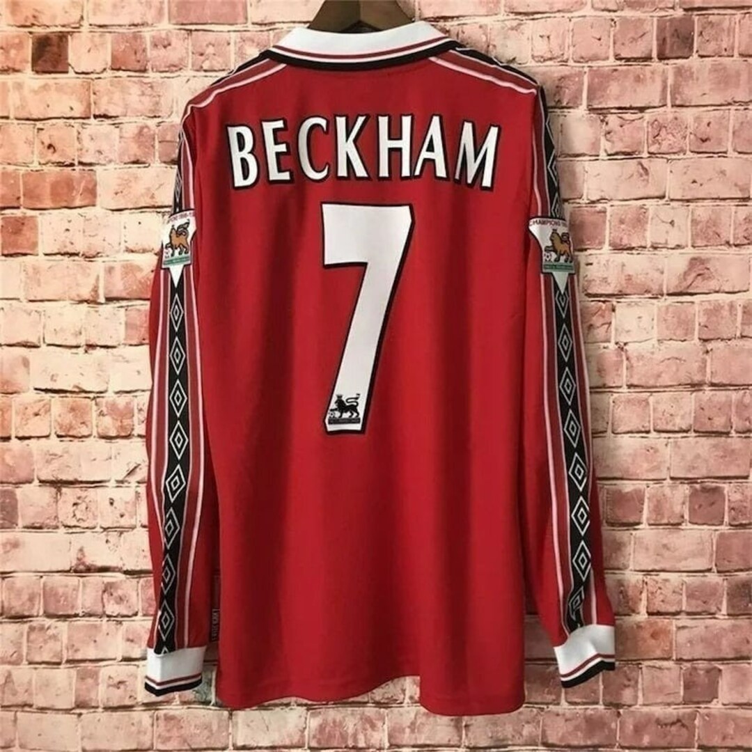 Vintage 9899 Retro Manchester United Jersey, Beckham Jersey Soccer
