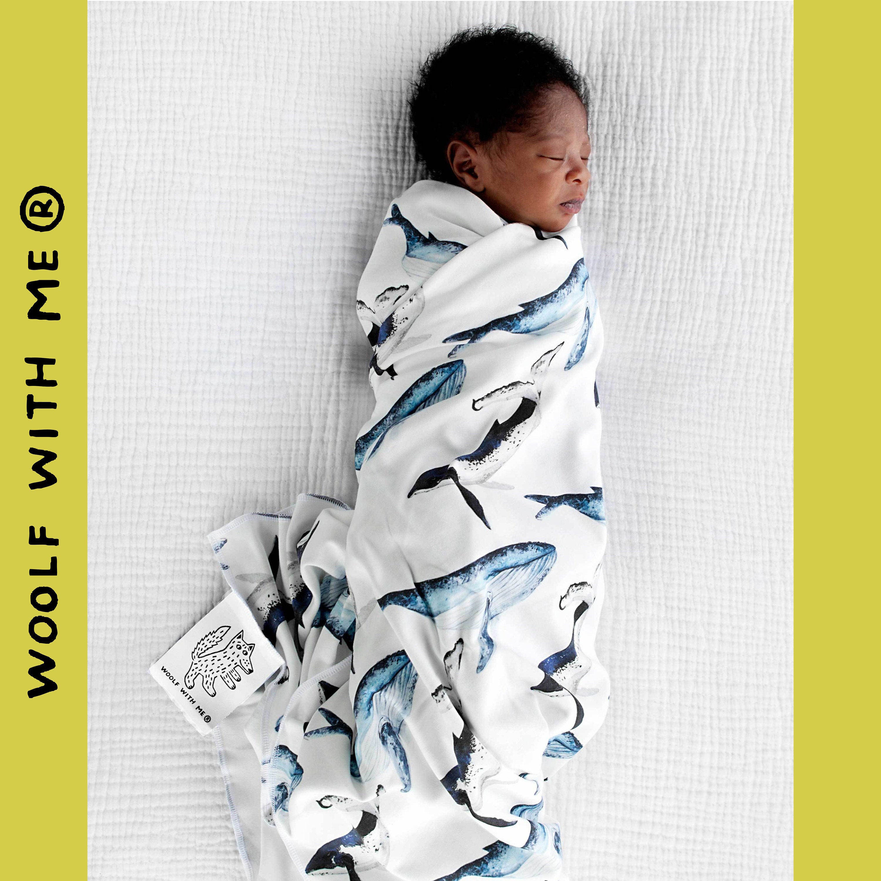 whale swaddle blanket