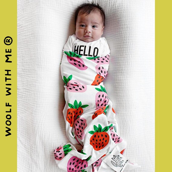 strawberry swaddle blanket