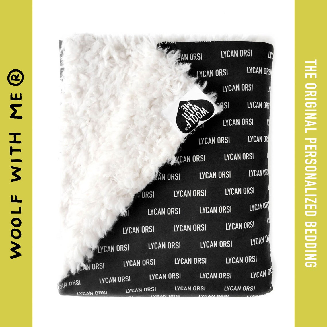 ORGANIC Personalized Baby Blanket Small Repeat The