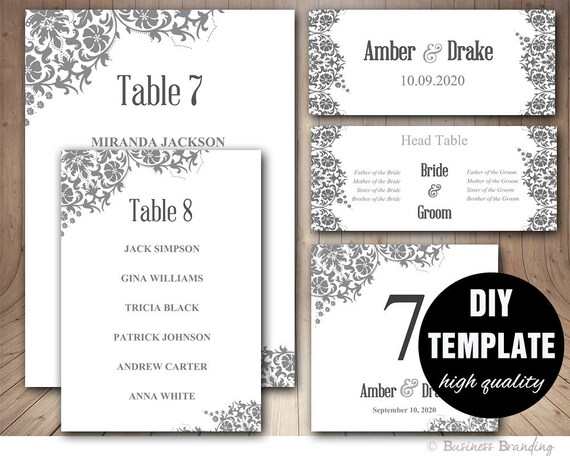 Wedding Seating List Template