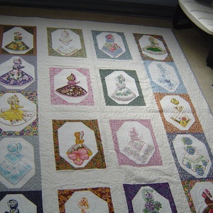 Handkerchief Hannah One of a Kind colorful quilt image 1