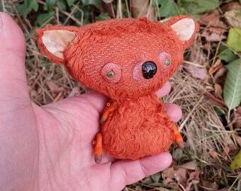 Artist Teddy FOX. Vintage Fox. Mixed media fox