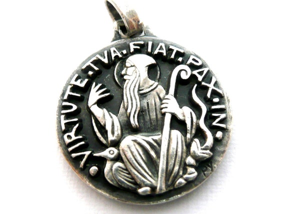 Vintage French Fernand Py Saint Benedict Medal, Fr