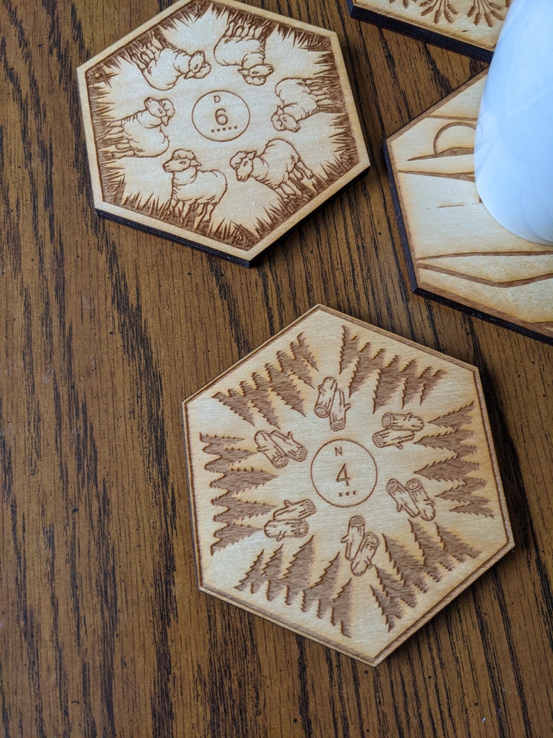 Settlers of Catan Themed Coaster Set image 6