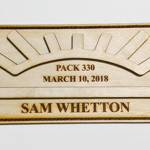 Arrow of Light Award Wood Engraved Sign 3D Personalized