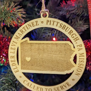 LDS Missionary Wood Ornament image 1