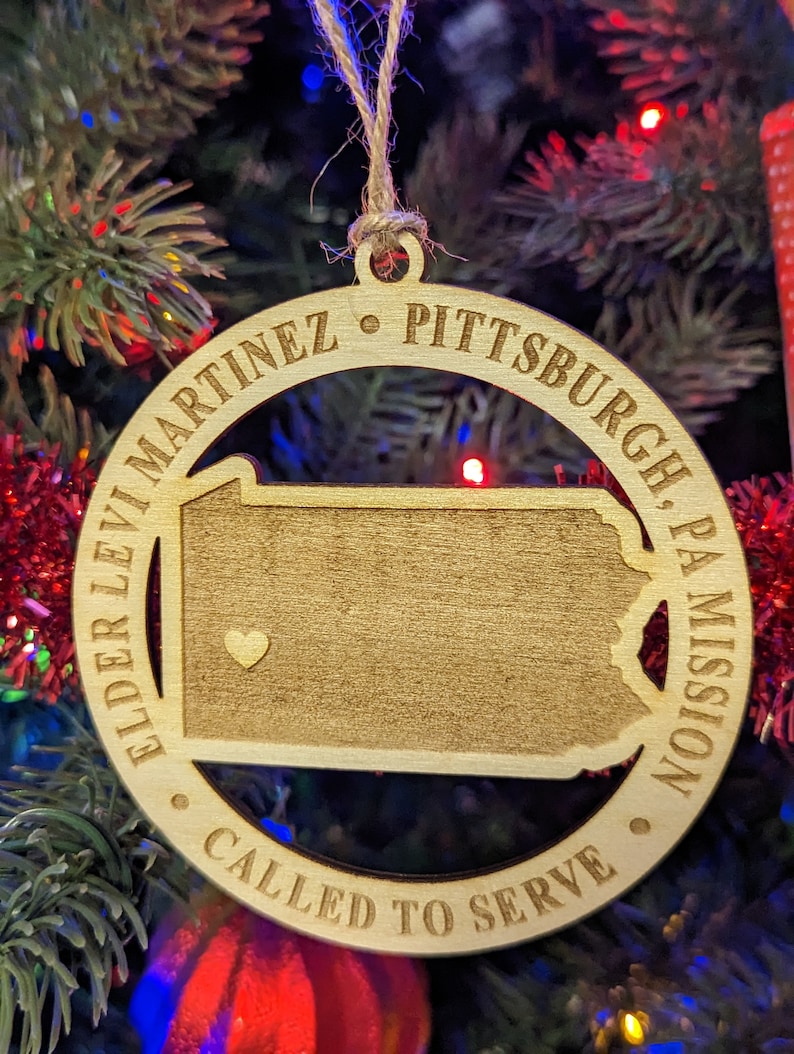 LDS Missionary Wood Ornament image 1