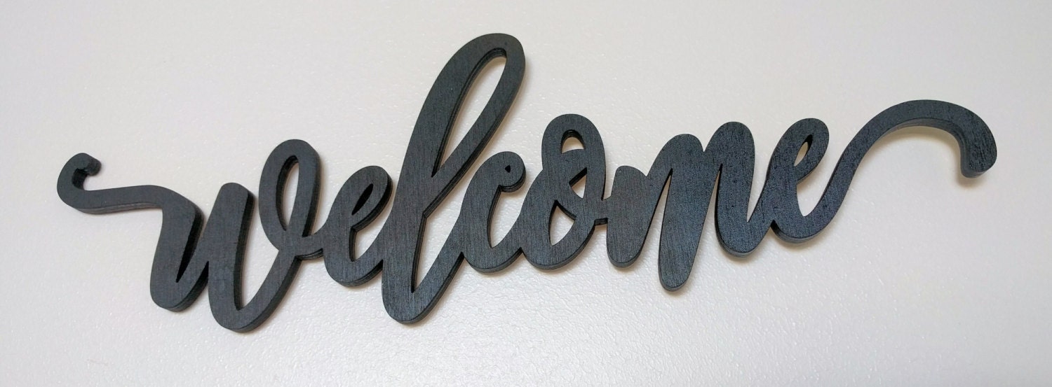 Laser Cut Cursive Word Sign for Wall Decor Unfinished Etsy