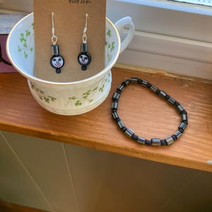 Hand made with Java glass beads, earrings & bracelet