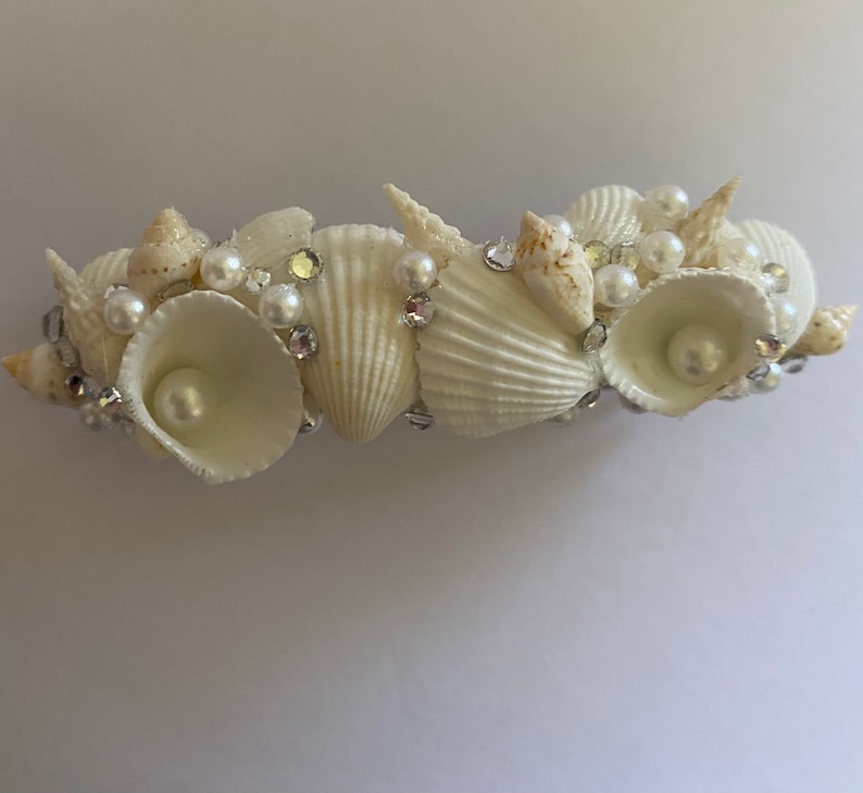 Mermaid Hair Barrette Seashells Pearls Embellished - Etsy