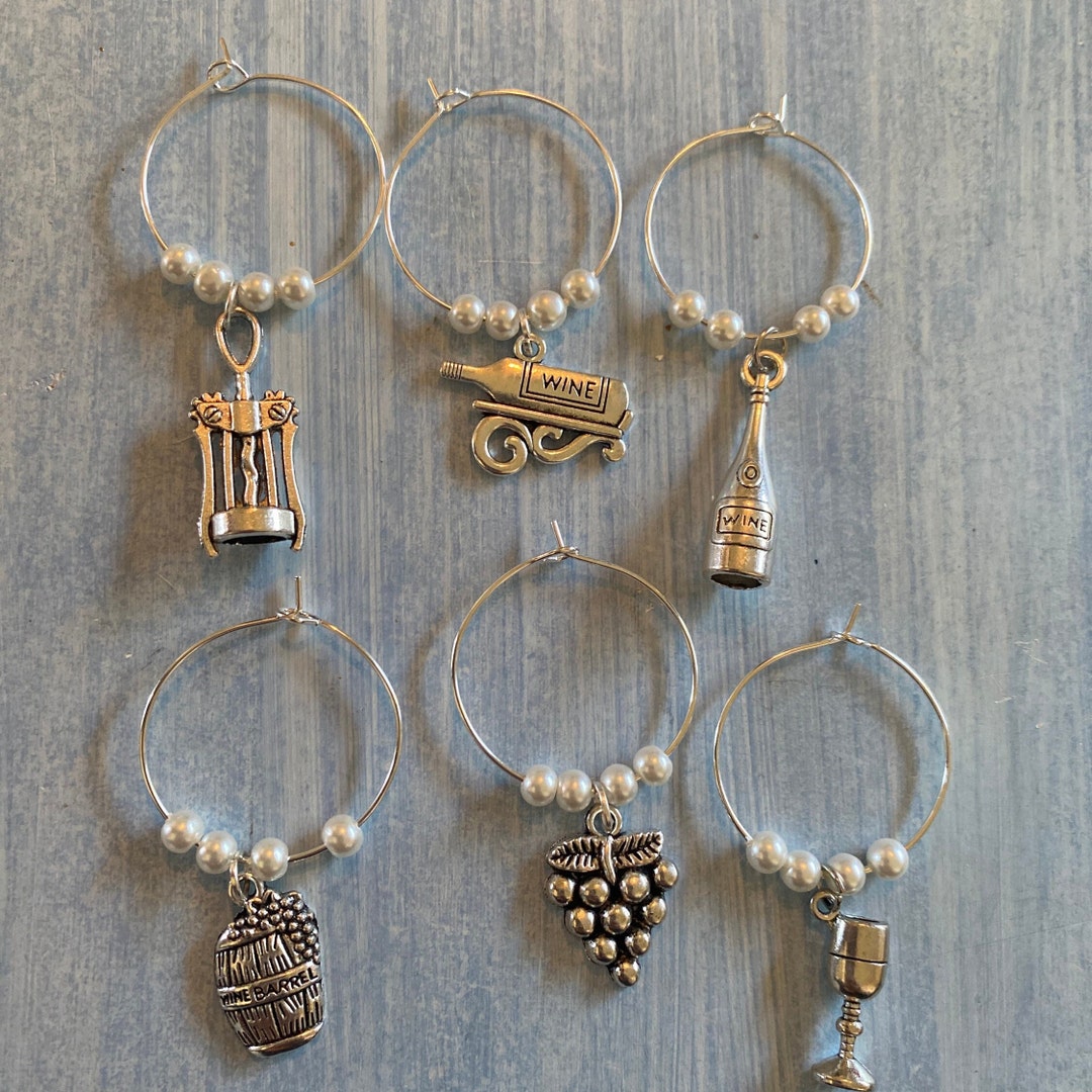 Pastel Jeweled Wine Charms main image 0