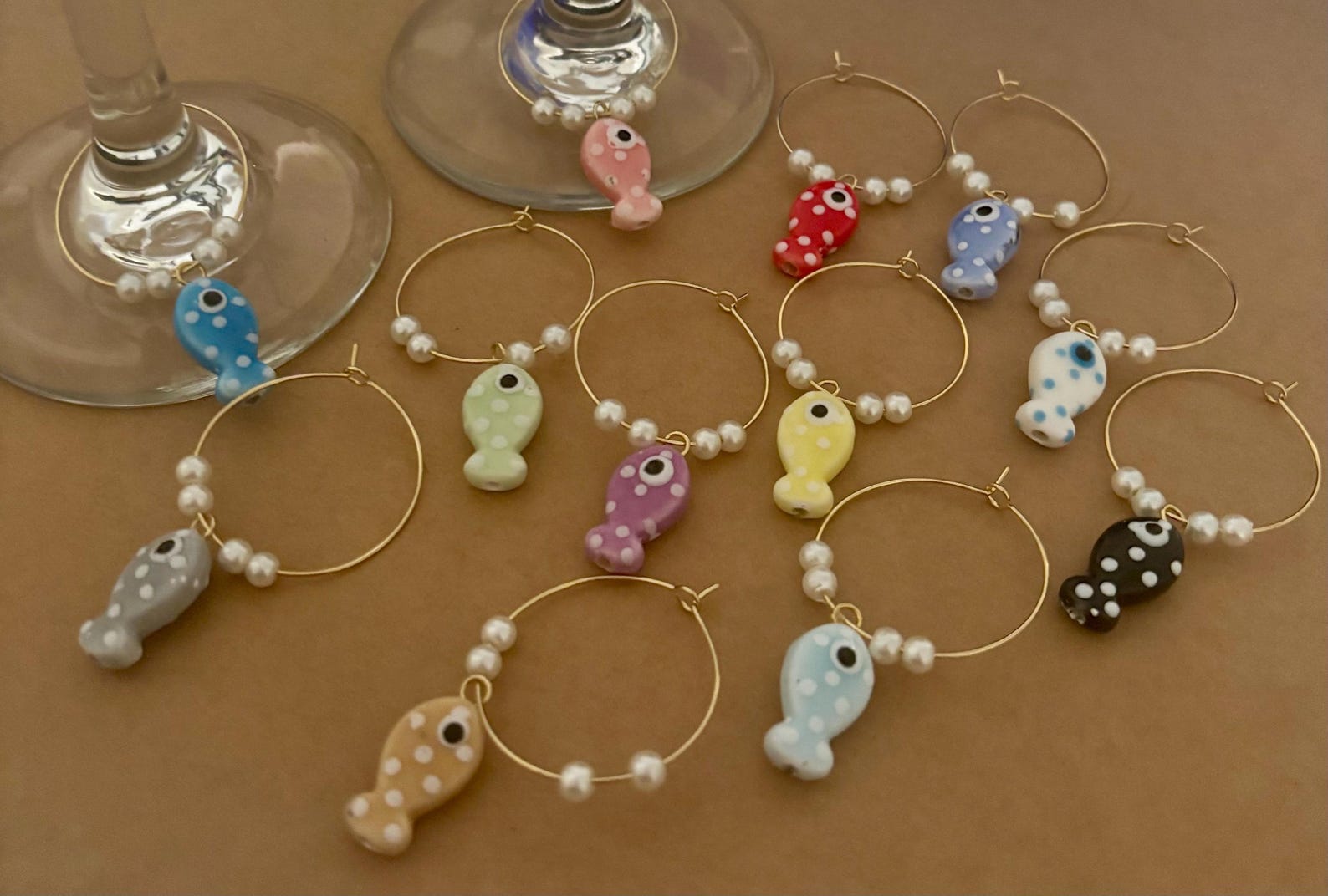 Wine Charms Set of 12 - Silver