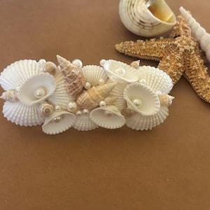 Opalescent Seashell barrette handmade Seashell Barrettes - Etsy main image 3