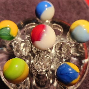 Very nice group of Patch Marbles ... Peltier -Akro -