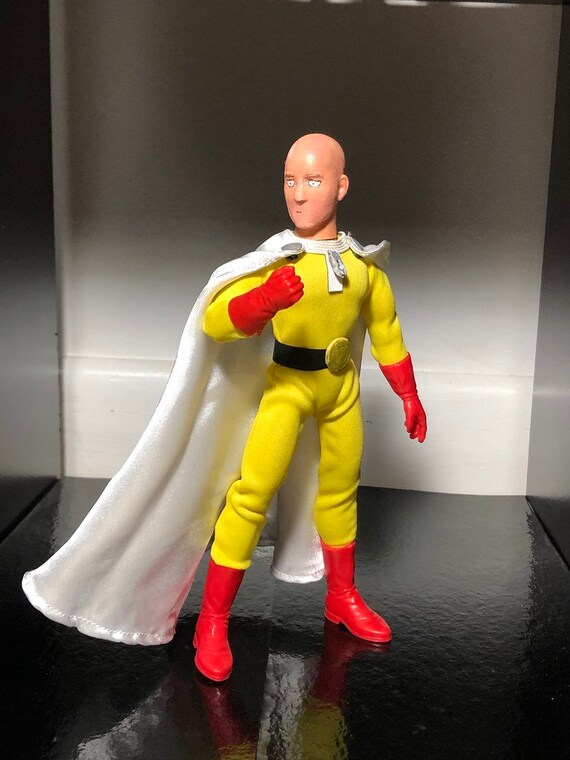 Custom Saitama Action Figure 8 Mego Scale 