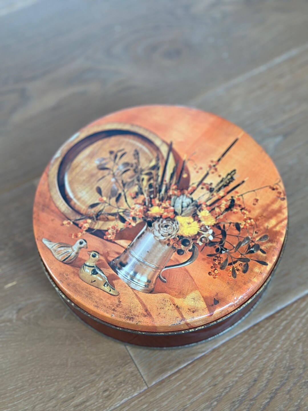 Vintage Katharine Beecher Butter Mints Tin, Round Floral Tin Box ...