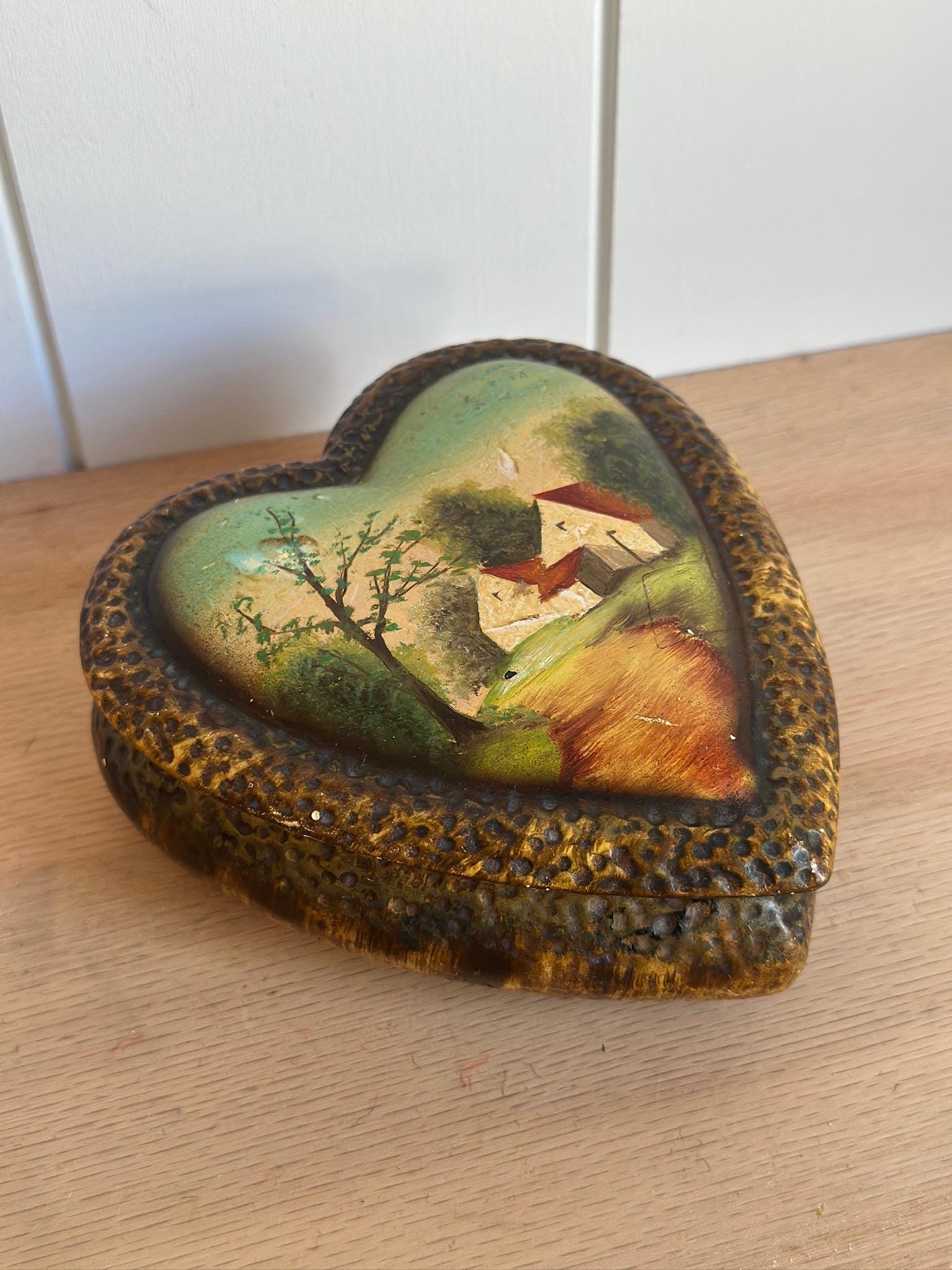 Ceramic Heart Shaped Trinket Box - Etsy