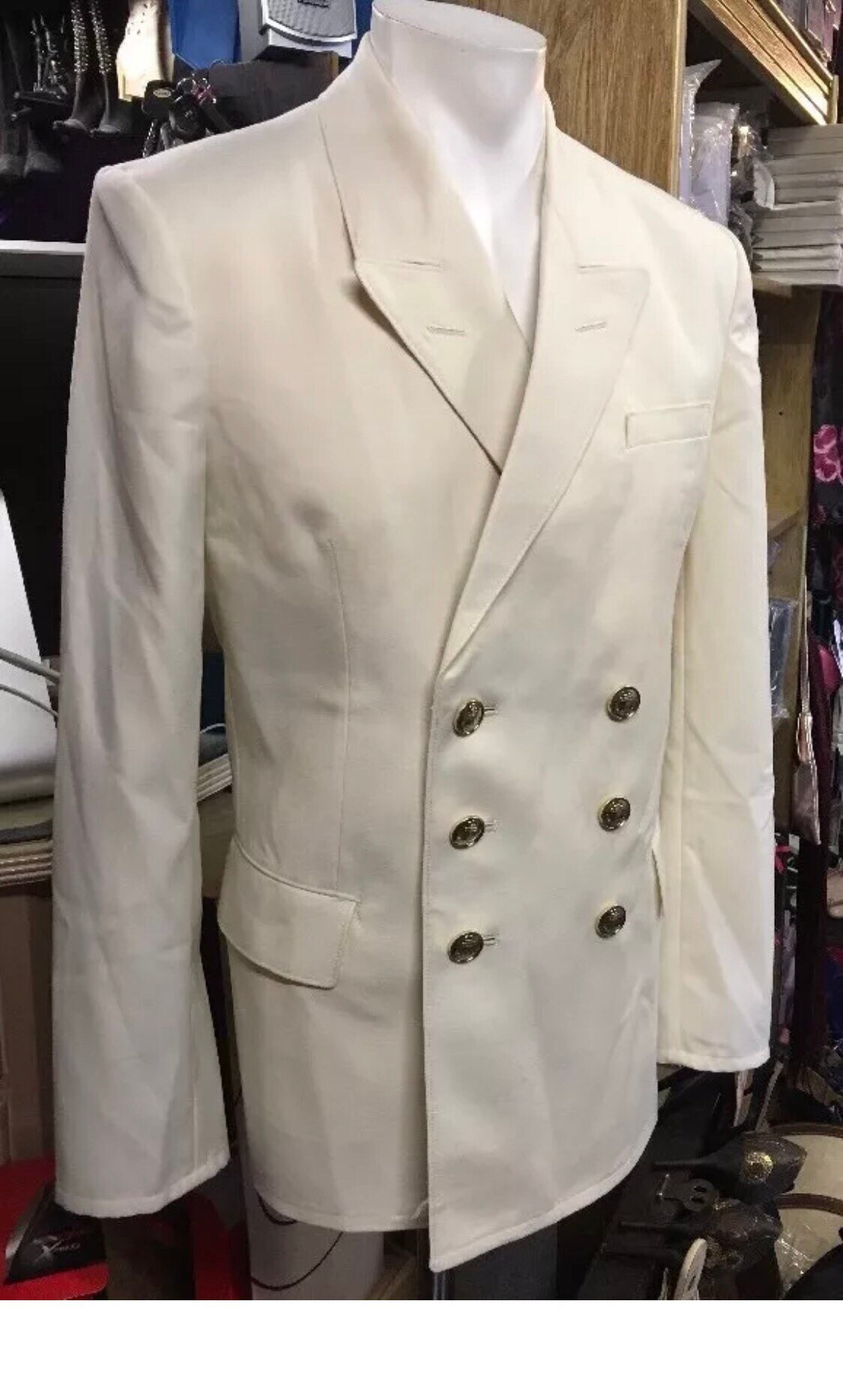 RARE Cream Dinner Jacket made for the Russian Navy Chest Size 38” Perfect for LARP, theatre, military collector