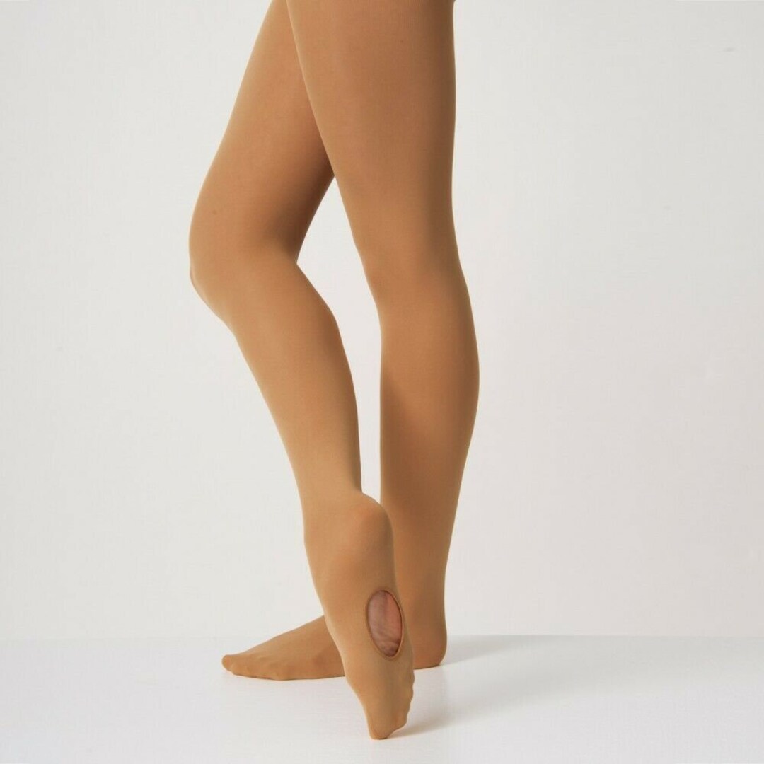 Super Quality Dance/fitness Convertible Tights swap From Footed to