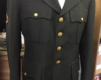 Men’s Green Army Jacket Chest Size 41R Ideal for LARP, Goodwood Revival, 1940s, Theatre, Stage work.