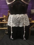 Vintage French Deep Lace 4 Strap Garter Belt for Stockings