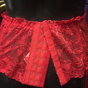 Vintage French Deep Lace 4 Strap Garter Belt for Stockings