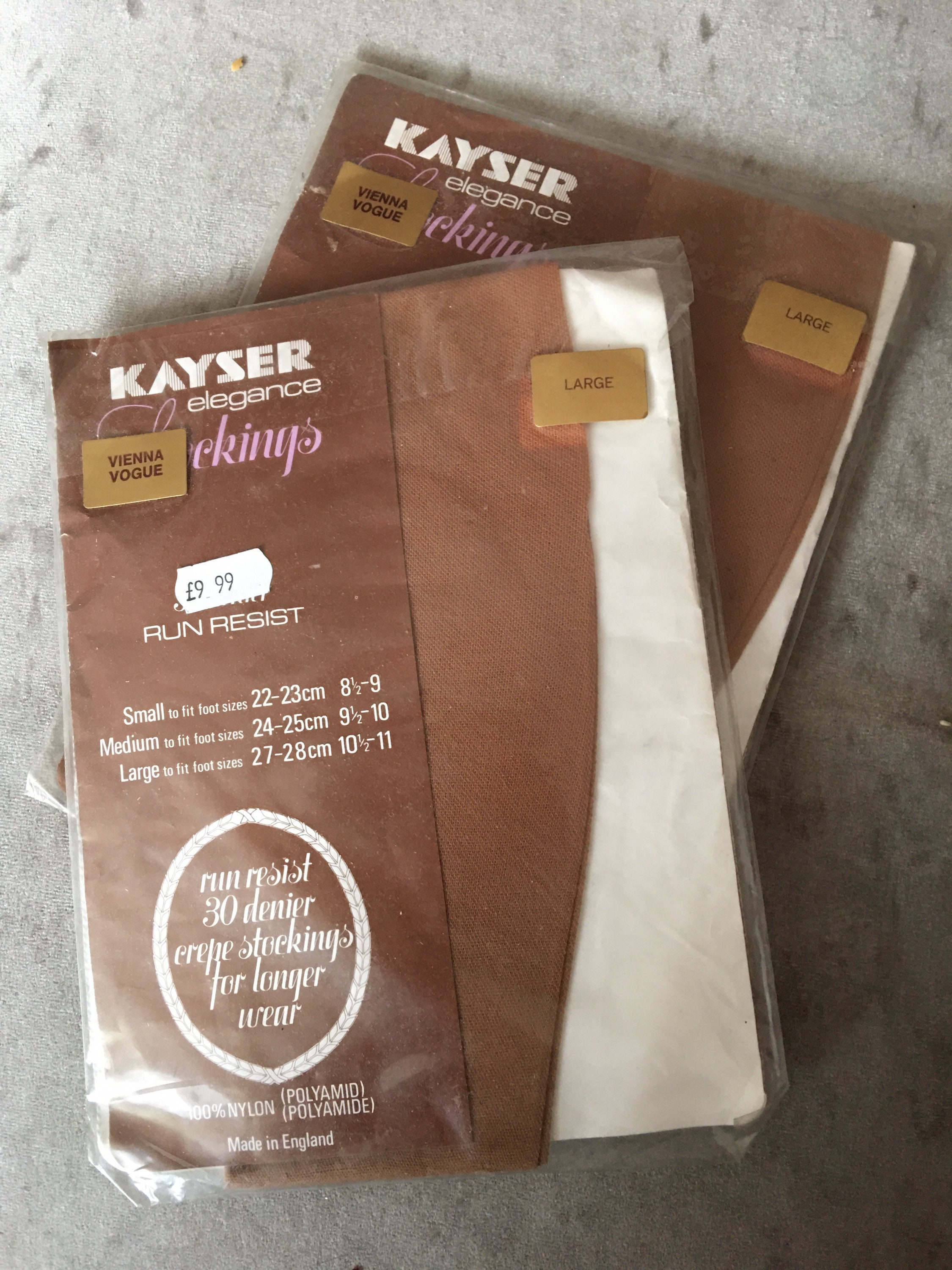 Image of Denier Micromesh Stockings By Kayser in "Vienna Vogue" Size ."-"