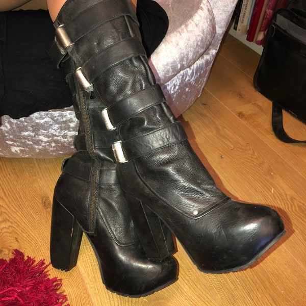 womens ankle biker boots uk