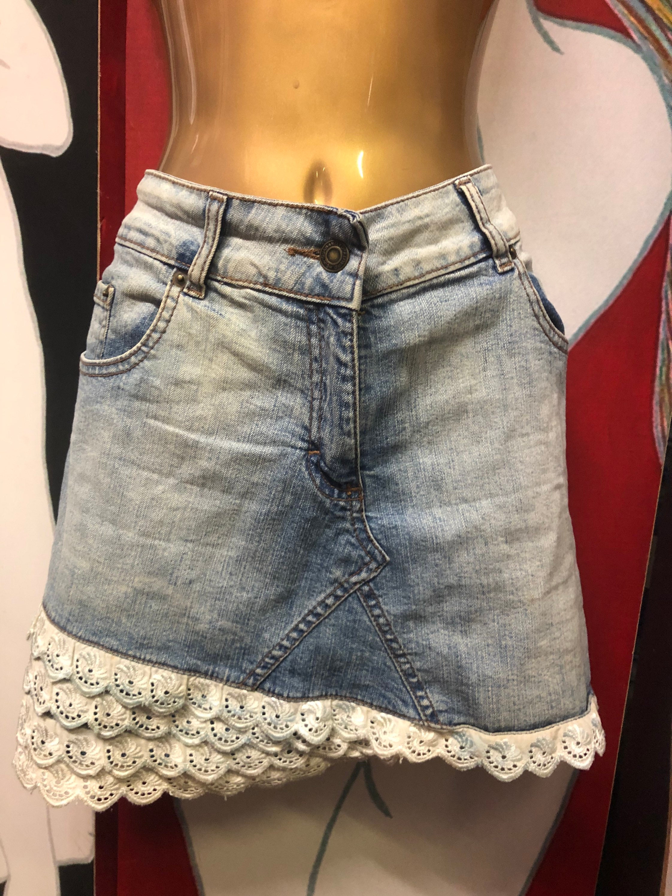 Vintage Retro Style Distressed Denim 
