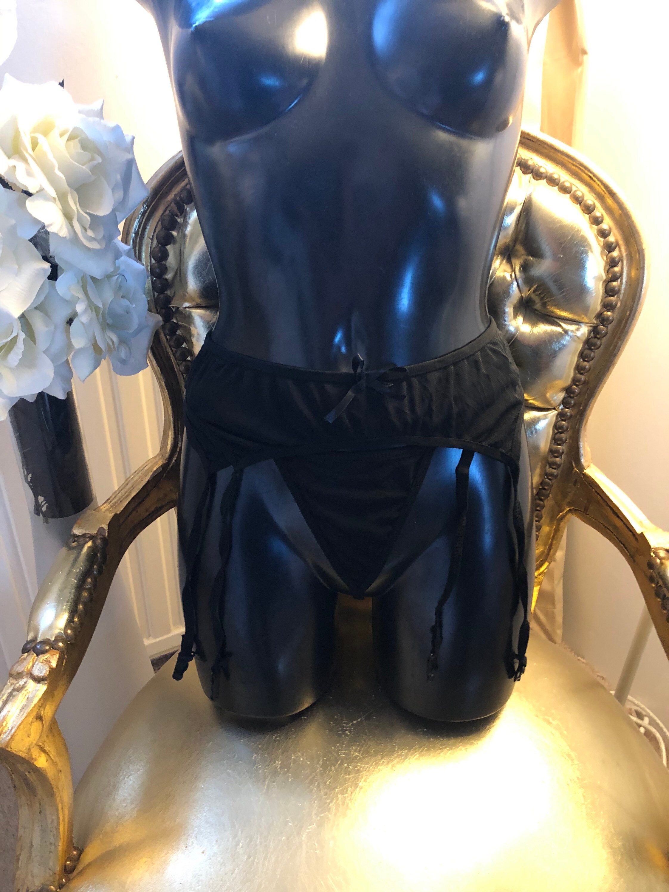 Vintage Stylesheer Net 8 Strap Garter Belt / Suspender Belt Etsy UK