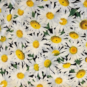 Daisy Fleur Flower Fabric #C7570 l Pre-washed and Steamed l 100% Cotton