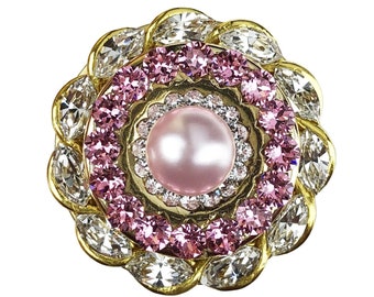 Unieke kristallen kastknop; Helder, Lt Rose, Rosaline Pearl op mat goud; Decoratieve keukenkastdeurknop; Fancy juwelen hardware
