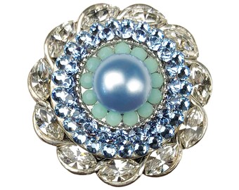 Unieke kristallen kastknop; Helder, Lt Sapphire, Mint Albast Lt Blue Pearl; Chromen decoratieve kastdeurknop; Fancy juwelen hardware
