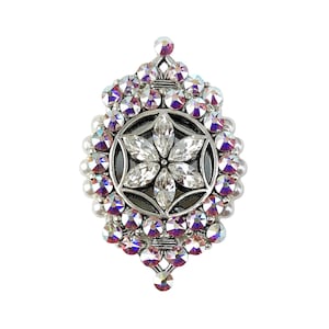 Unique Cabinet Knob Crystal AB White Pearls; Decorative Kitchen Cupboard Door Hardware; Chrome Art Deco Knob for Girl Dresser Drawers Bling