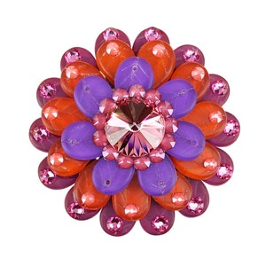 Cabinet Knob Crystal Colorful Czech Glass Flower; Decorative Kitchen Cupboard Door Knob; Unique Knob for Dresser Drawers Art Deco Furniture