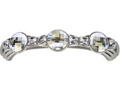 4 1 2 Inch Drawer Pull Swarovski Crystal Handle Unique 4 1 2 quot 4.5 Inches Decorative Kitchen Cabinet Glass Art Deco Cupboard Door Pulls 4.5 quot