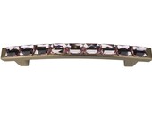 4 quot Drawer Pull Swarovski Crystal 14x10mm Vintage Rose, Aqua, Clear, Black or Other Colors Champagne Bronze or Soft Iron 4 Inch Handle 102mm
