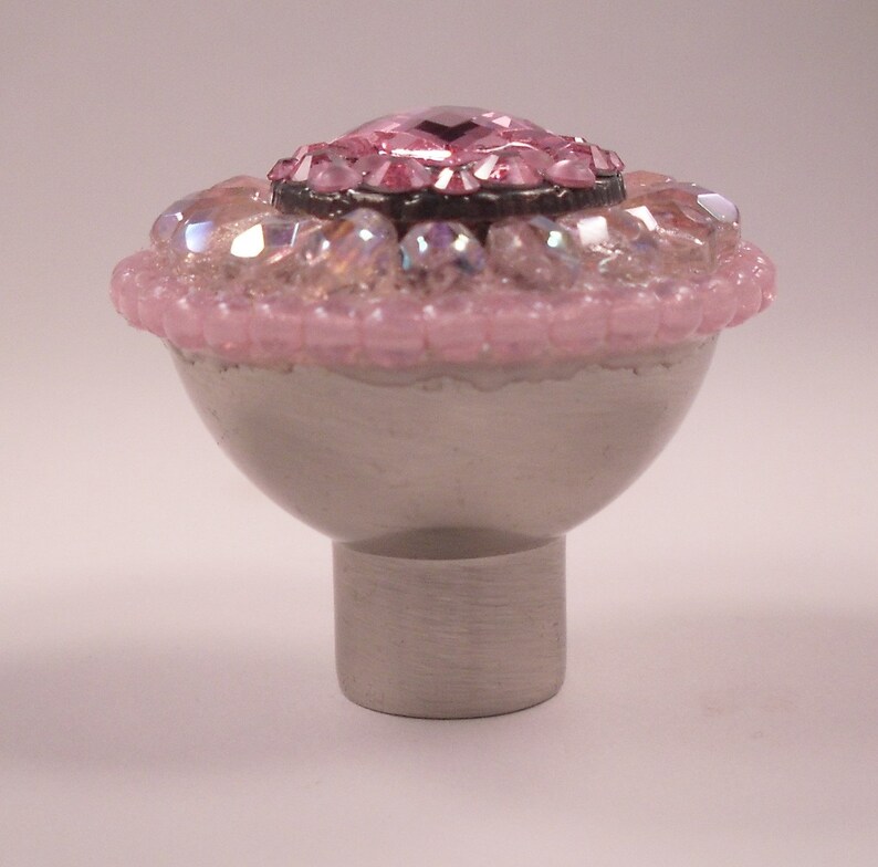 Pink Decorative Knob Swarovski Crystals/Girls Dresser Etsy