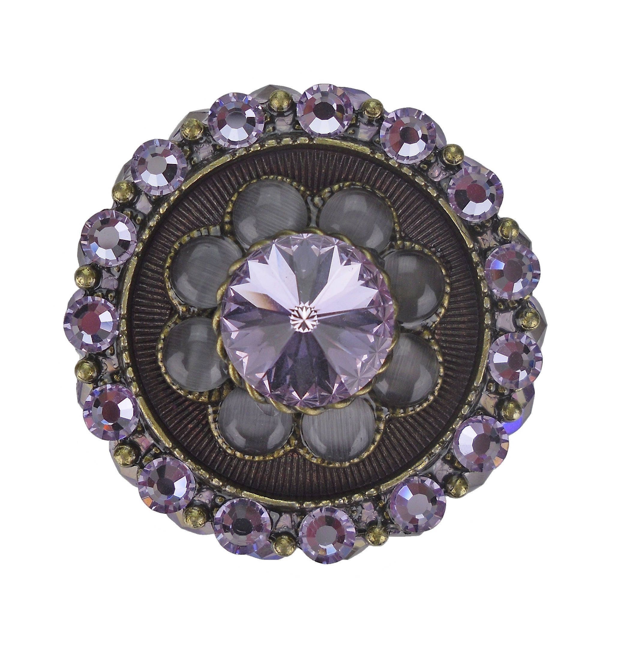 Gabinete decorativo único perilla violeta Swarovski cristal | Etsy