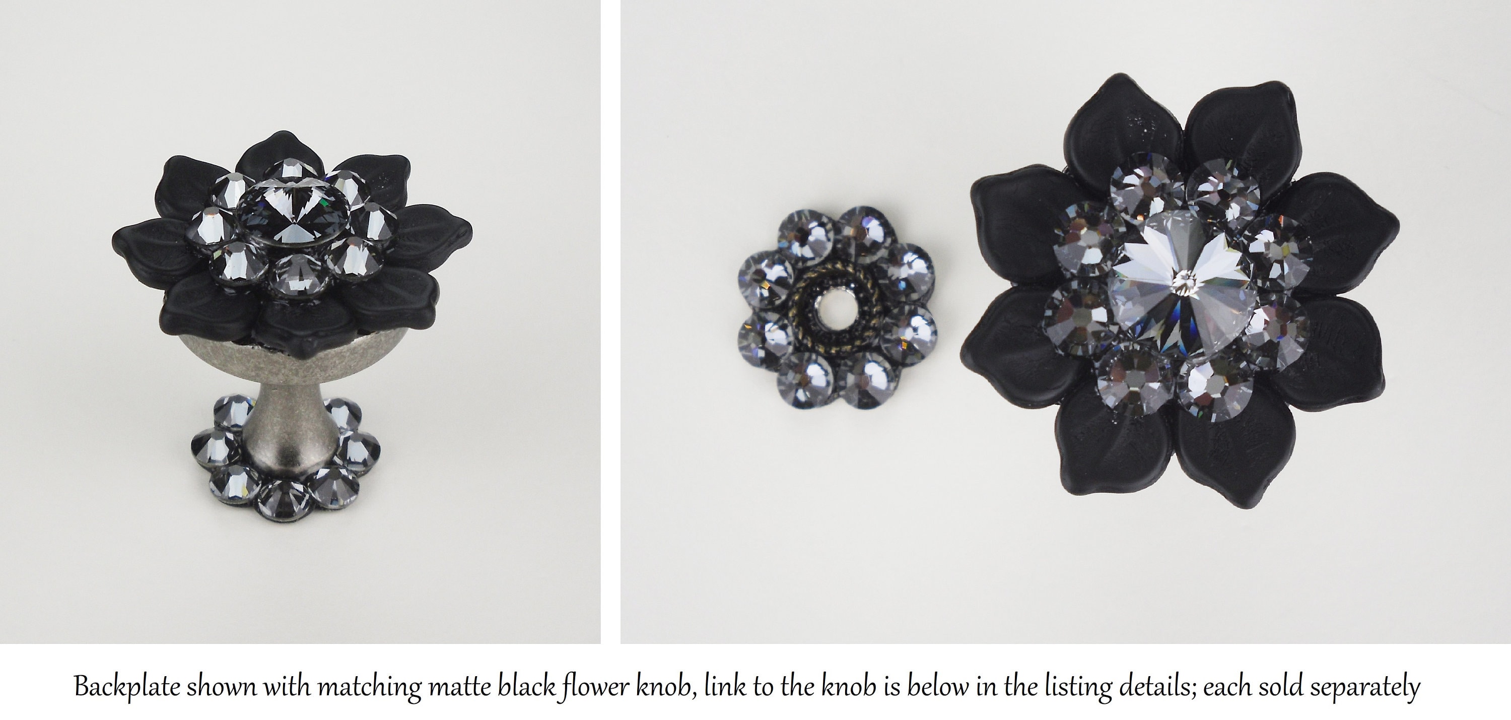 1 Zoll Backplate Swarovski Crystal kleine 1 Single Hole | Etsy