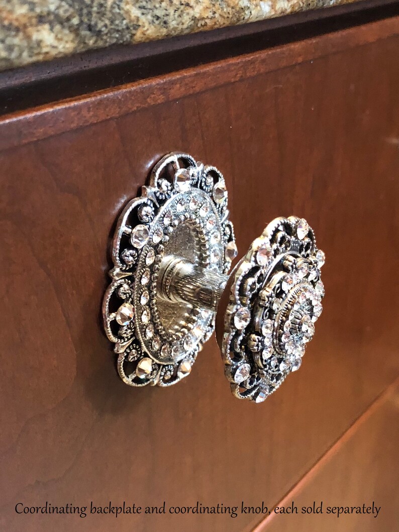 Backplate Swarovski Crystal Back Plate for Knobs Pulls Etsy