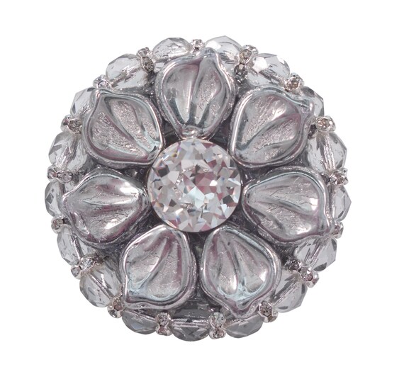 Art Deco Cabinet Knob Swarovski Crystal Czech Glass Kitchen Jeweled Cupboard Hardware Girls Dresser Drawer Unique