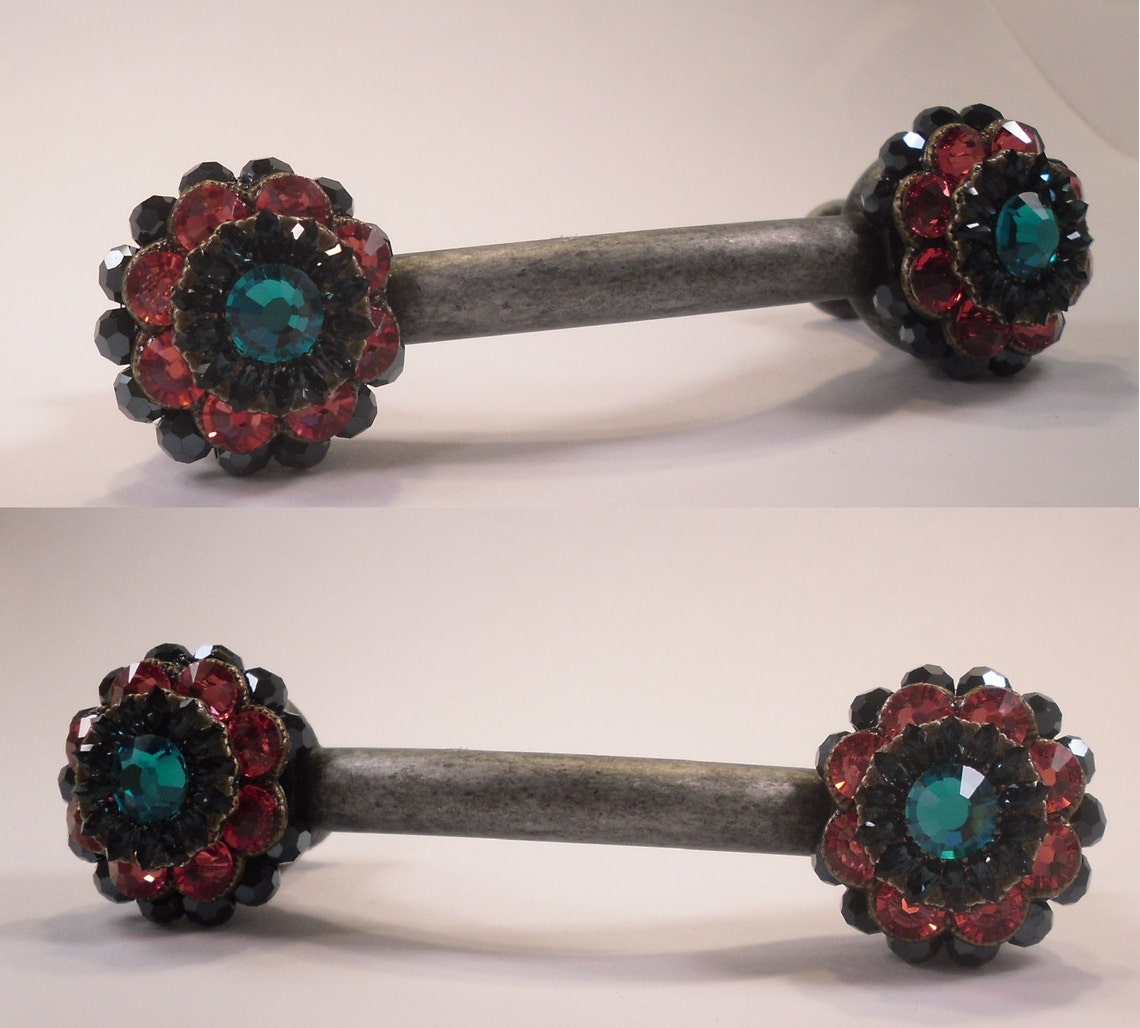 3 Inch Drawer Pulls Swarovski Crystal Drawer Handles Unique Etsy