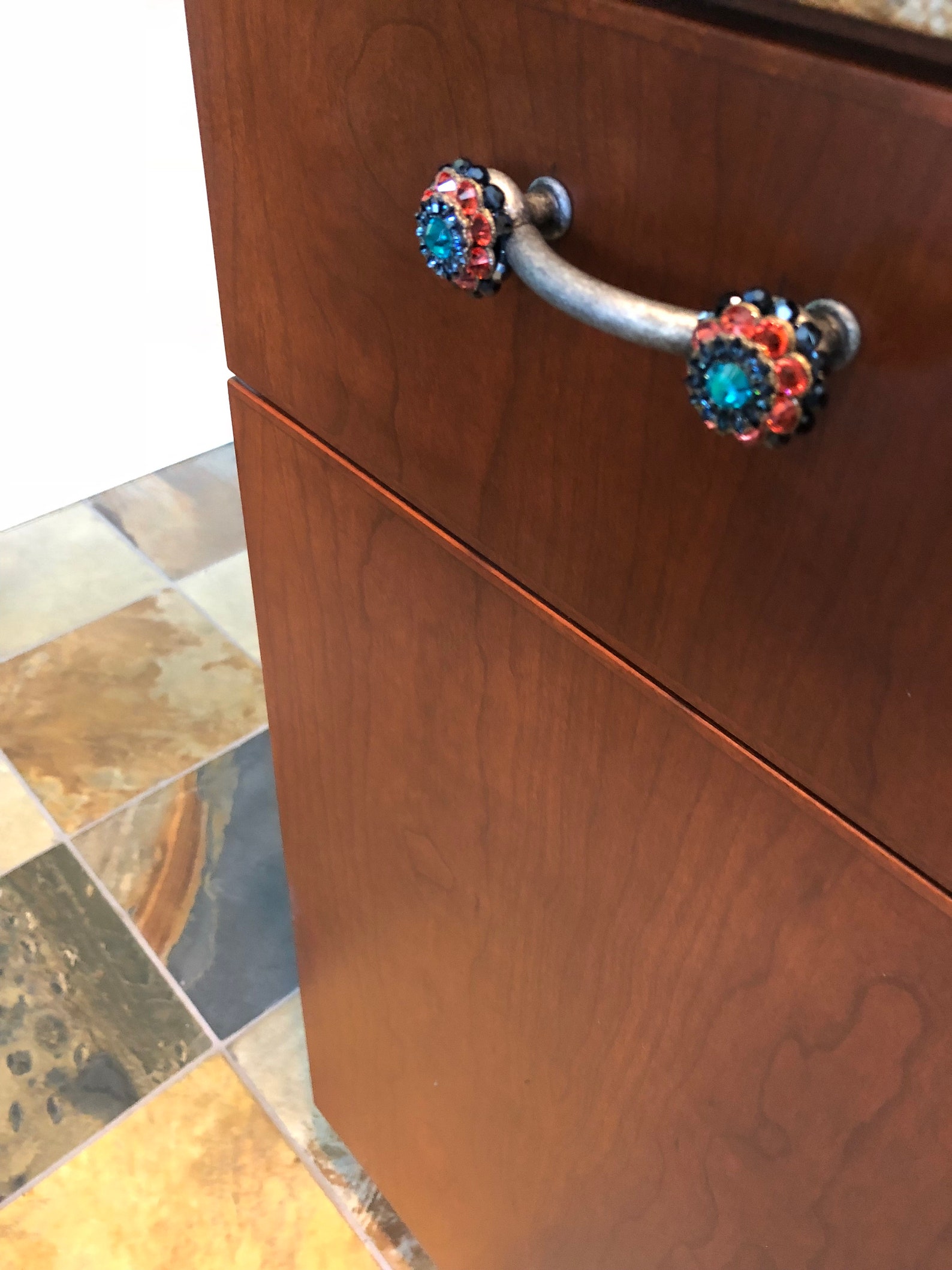 3 Inch Drawer Pulls Swarovski Crystal Drawer Handles Unique Etsy